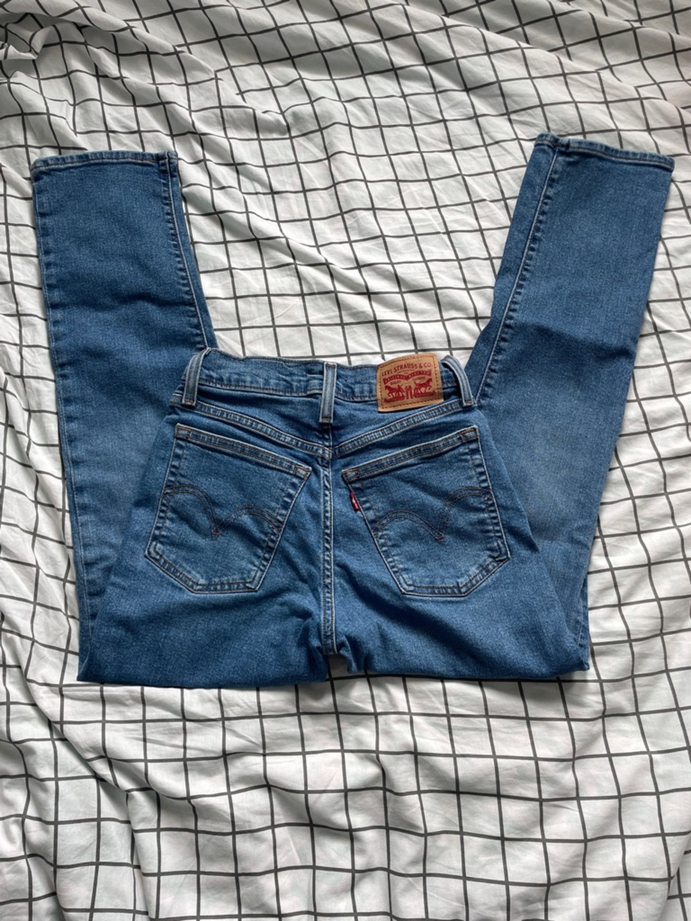 LEVIS Wedgie Straight Blue Jeans